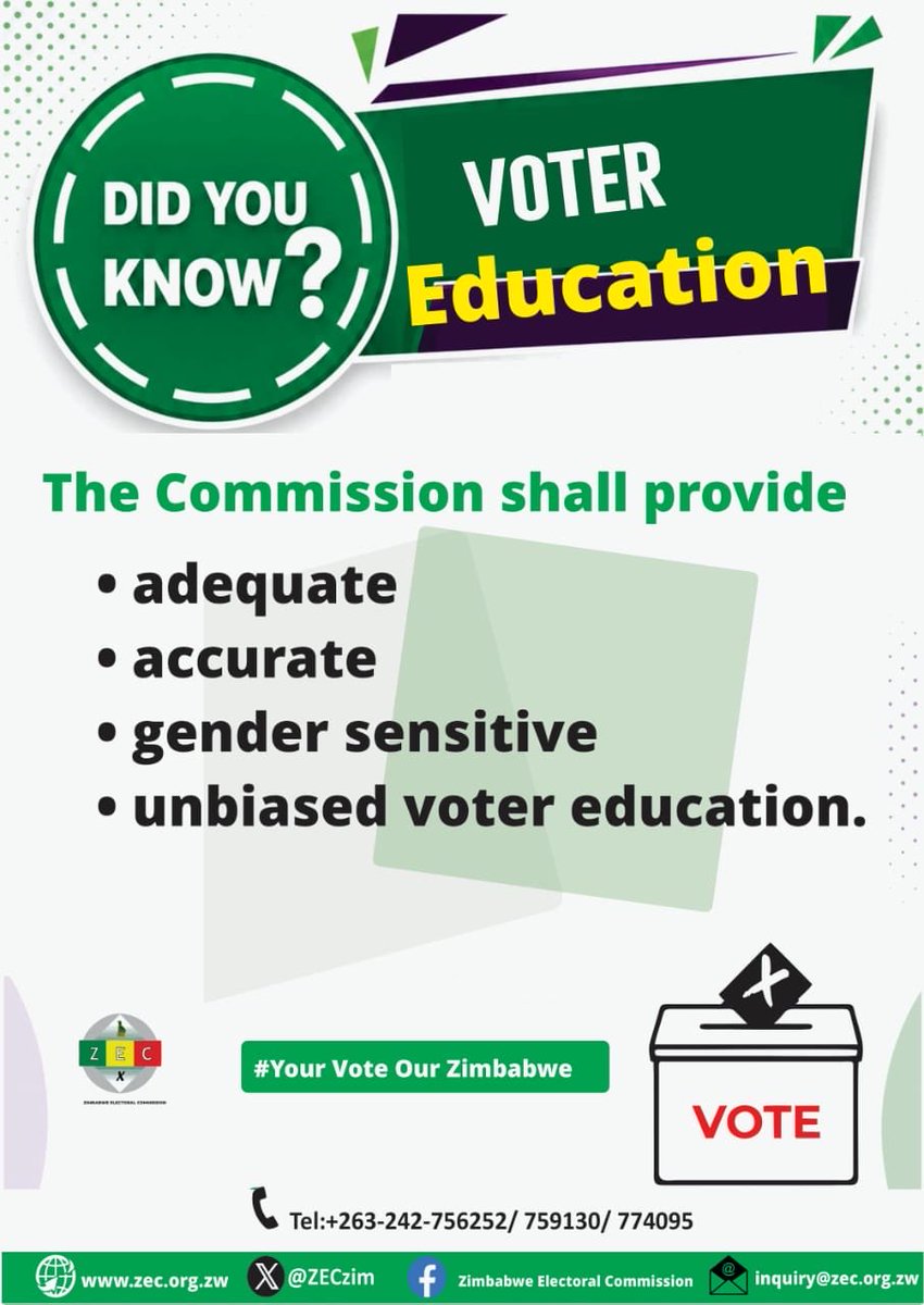 ZECzim's tweet photo. #DidYouKnow
#VoterEducation https://t.co/Xrx4czyPrs