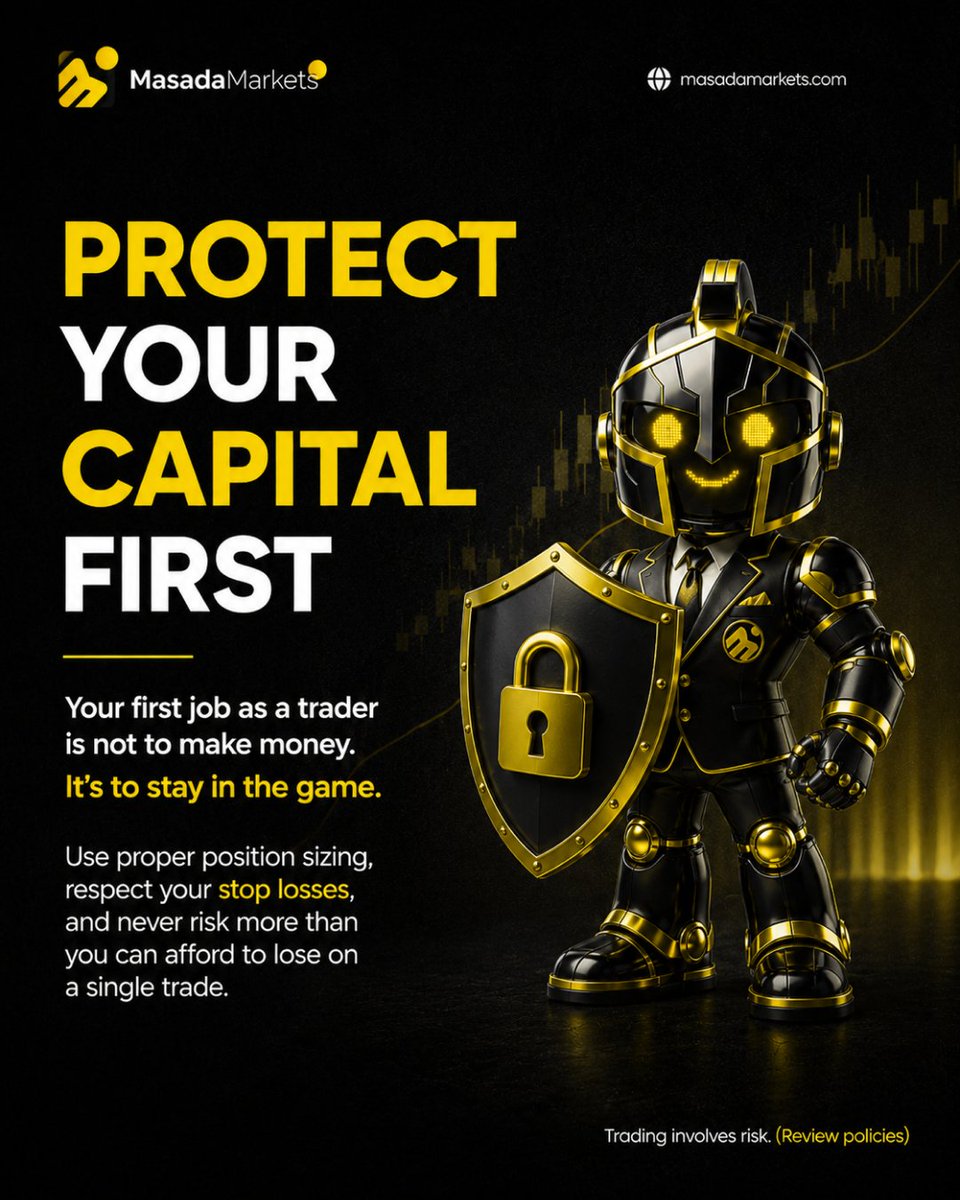 MasadaMarkets's tweet photo. Most traders focus on profits.

Professional traders focus on process.

Success in trading is rarely about one big win. It's about making good decisions consistently over time.

Which MasGuard tip will be your focus this month?

#MasadaMarkets #MasGuard #ForexTrading #Trading https://t.co/PxP98i9zxM