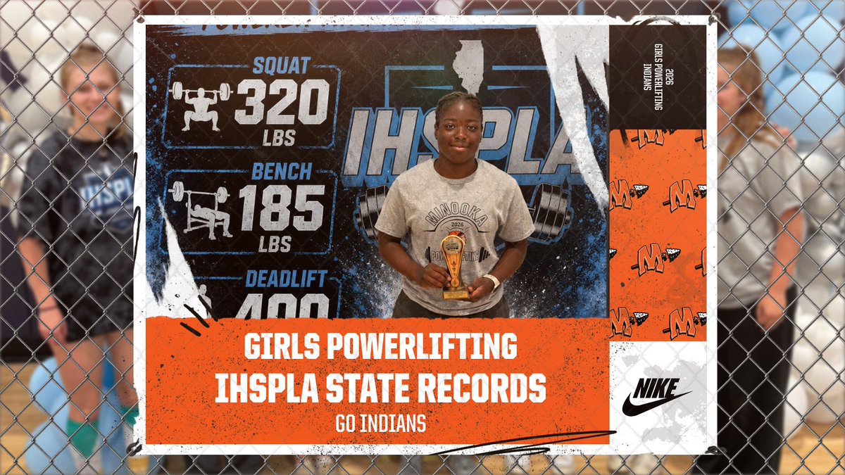 MCHS_AO's tweet photo. Congratulations to Savannah Mwaba on an incredible performance at the IHSPLA State Meet! 💪🏆

✅ 4 State Records
• Squat: 320 lbs
• Bench: 185 lbs
• Deadlift: 400 lbs
• Total: 905 lbs

🔥 Female Lifter of the Meet 🔥 https://t.co/wLihG11kau