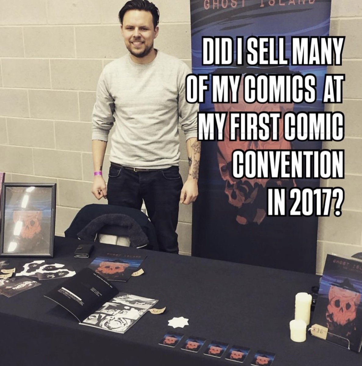Afterlightcomic's tweet photo. Did I sell many of my self-published comics at my first convention in 2017? https://t.co/bEOIaRAB6q