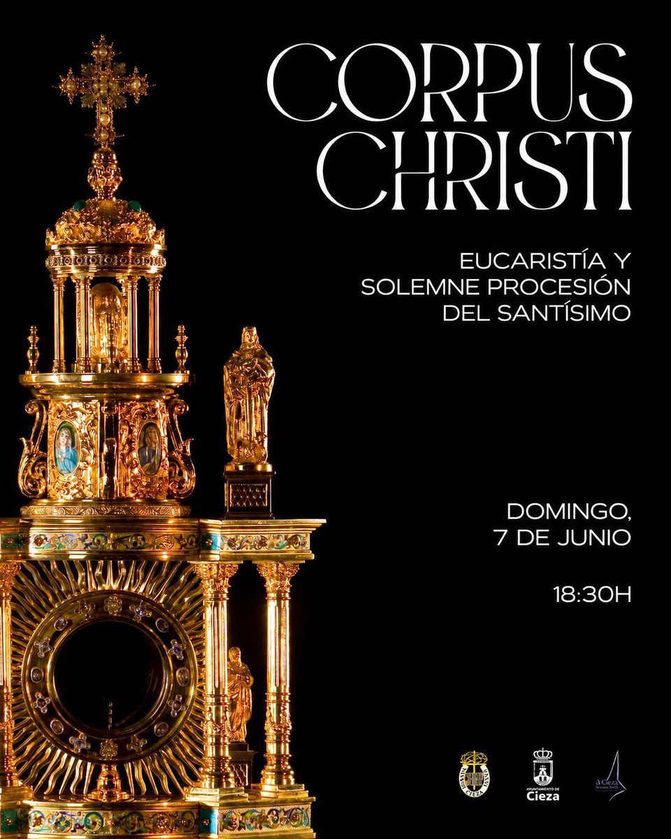 jhpcieza's tweet photo. Corpus Christi ~ @jhpcieza 

Cartel de los actos programados para la celebración del Corpus Christi el próximo 7 de junio a las 18:30h.

#ACiezaporsuSemanaSanta #SemanaSantaCieza
#CorpusChristi https://t.co/ctH2ZmqiQf