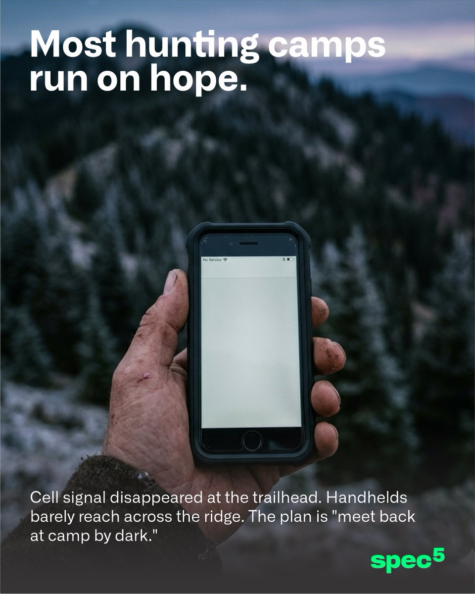 spec_five's tweet photo. While multi-day hunting camps often operate on strategies that generally succeed, unexpected events can disrupt the plan. Here’s how implementing a small mesh network can transform a backcountry camp from makeshift to well-organized. https://t.co/GuE4CyhcUW