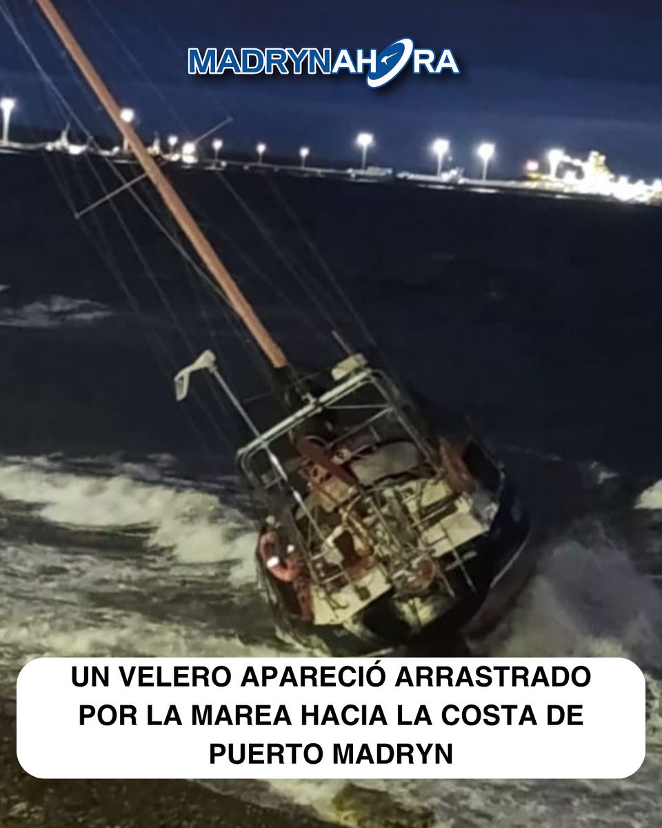 MadrynAhora's tweet photo. ⛵🌊 Sorpresa en la costa de Puerto Madryn Durante la madrugada de este lunes, una embarcación fue arrastrada por la marea hacia la costa y dejó imágenes que llamaron la atención. 🔎 Se investigan las circunstancias de lo ocurrido. 🚤… #PuertoMadryn #Madryn #Velero #Costa #Mar https://t.co/GZ118a6Kt9
