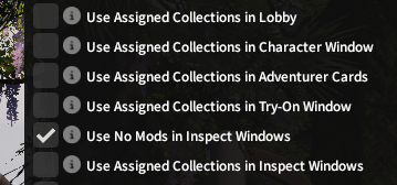 ShinnieXIV's tweet photo. @OneInTheStink_ It's these options in Penumbra settings. I have them all off too So I always see my vanilla bean in the log in screen/inspect/character and portraits.
There are similar settings in Customize too https://t.co/L5g4pljVtZ