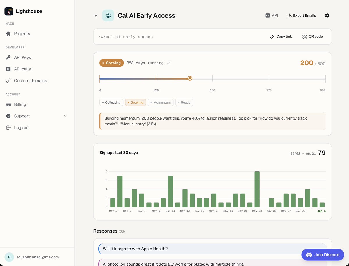 JustRouzbeh's tweet photo. Working on a new product but haven't actually validated the idea yet?

Here's a free offer.
One of the best ways to validate is a waitlist with a few survey questions, not just collecting emails. That way you don't just get signups, you learn who they are and what they actually want.

Here's what one looks like: https://t.co/noy8MZg5aS

I'll build that waitlist for your product in a minute, for free. Share it wherever you like, and I'll send you a CSV report of everyone who signed up plus their answers.
Want one? Reply with a bit about your product and it'll be ready.