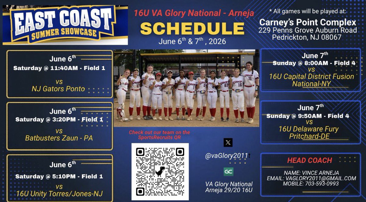 NatalieW2029's tweet photo. Excited for this season! Can’t wait to get back out there with my girls! @vaglory2011 @VAGloryFP @ExtraInningSB @CoastRecruitsSB @SBRRetweets @SoftbalAmerica @D1Softball @LegacyLegendsS1 https://t.co/WW5UwKBBnE