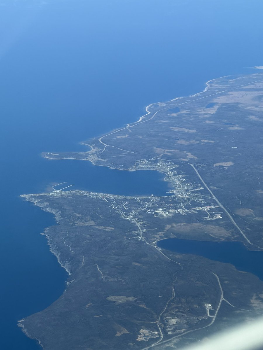 WandaYYT's tweet photo. @stan_sdcollins this one’s for you and your family Stan my friend. You are very missed. This Rocky Harbour where Stan  lived with Marlene and Jersey❤️taken May 31,2026 flying from Deer Lake to Goose Bay https://t.co/TIs8tWWf2u