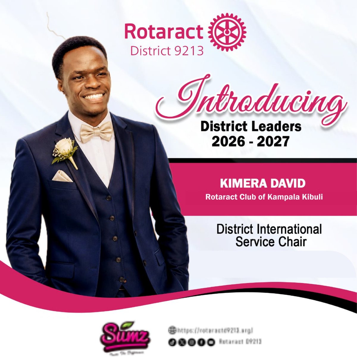RotaractD9213's tweet photo. Introducing Rotaract District 9213 Leaders 2026–2027
Meet @kimeradavid10 , from @RotaractKibuli ,
stepping into his new role as District International Service Chair.
A visionary leader dedicated to fostering global connections, service excellence, and cross-cultural collaboration within the Rotaract community.
 His commitment to international engagement embodies the spirit of “Service Above Self.”
Let’s celebrate and support this new chapter of leadership and impact!
#D9213
#RotaractInAction
#RotaryEyamba