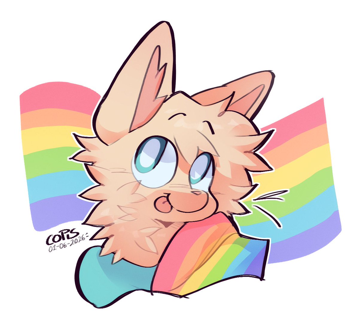 CopiTheCat's tweet photo. Happy Pride Month to everyone! https://t.co/pfgCZN1vGo