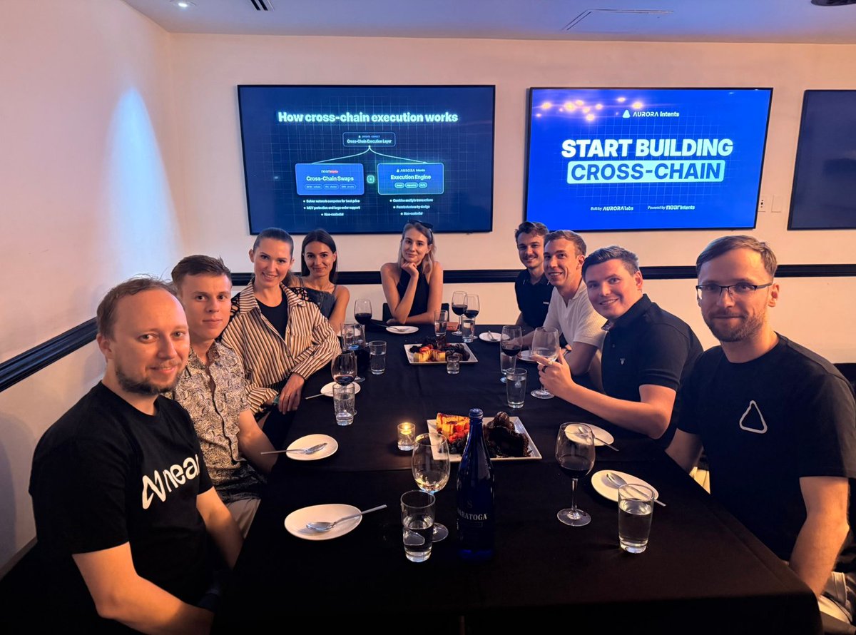 Y8Slade's tweet photo. The most important trip was to Miami for @consensus2026 from May 5 to May 7
https://t.co/aofwsALx0P
https://t.co/EusmqQEbaS

Aurora also held her first private dinner in Miami, where she showed Aurora Intents live.
https://t.co/CKrhaMhduk

And on the evening of May 7, a meeting was held there where they discussed not only Aurora but also Near Intents & Near Ai Cloud
https://t.co/tbHDgYbJBE
https://t.co/Ez9rHcMOSw