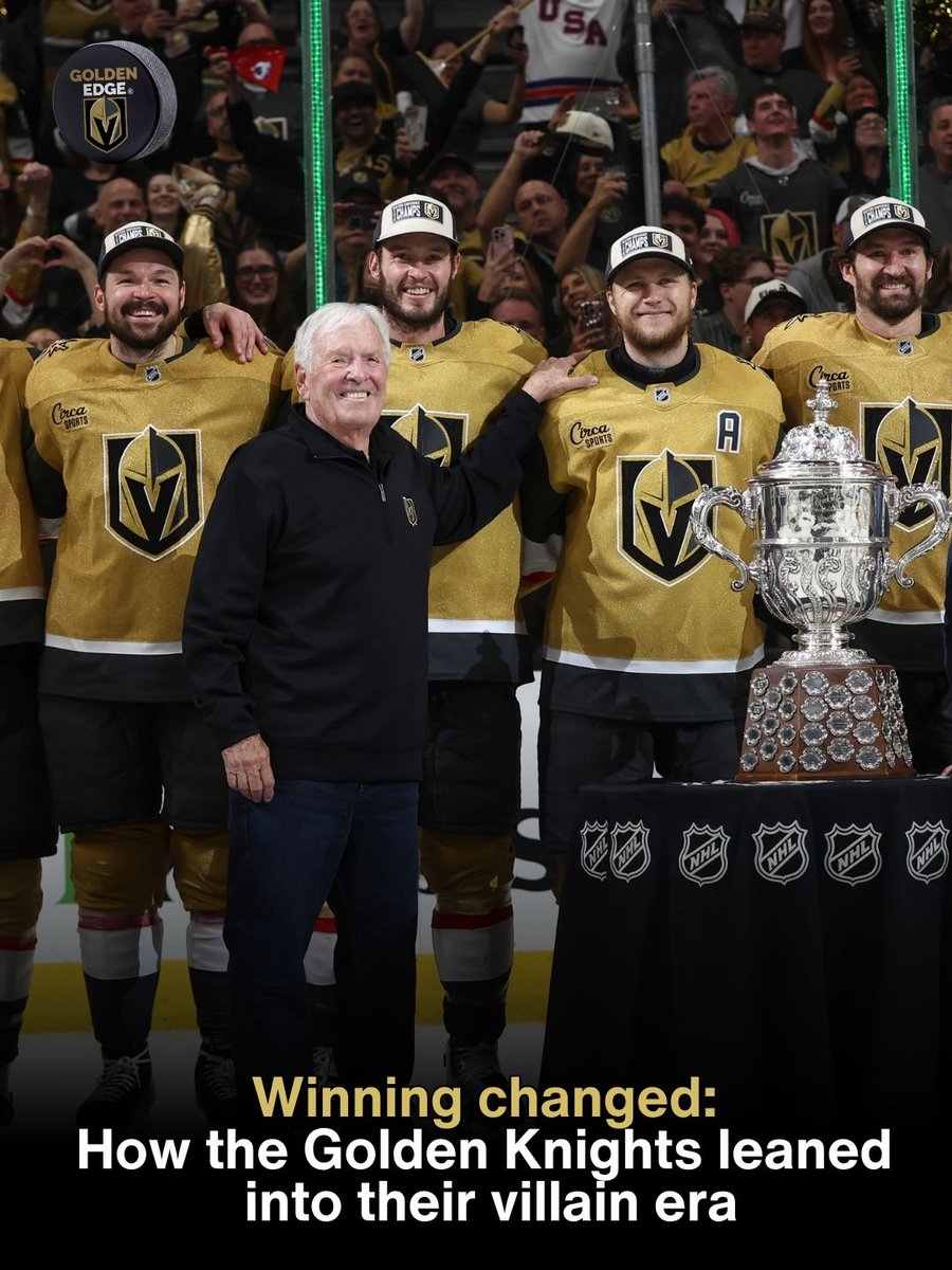 reviewjournal's tweet photo. The @GoldenKnights entered the league as ’80s Hulk Hogan. Red and yellow, eat your vitamins, say your prayers. The lovable good guy. Only those with deep-rooted hatred for expansion teams wanted the Knights to lose in the inaugural season.

Then they kept winning. And winning. And won some more.
STORY: https://t.co/J5pFh9sNdT