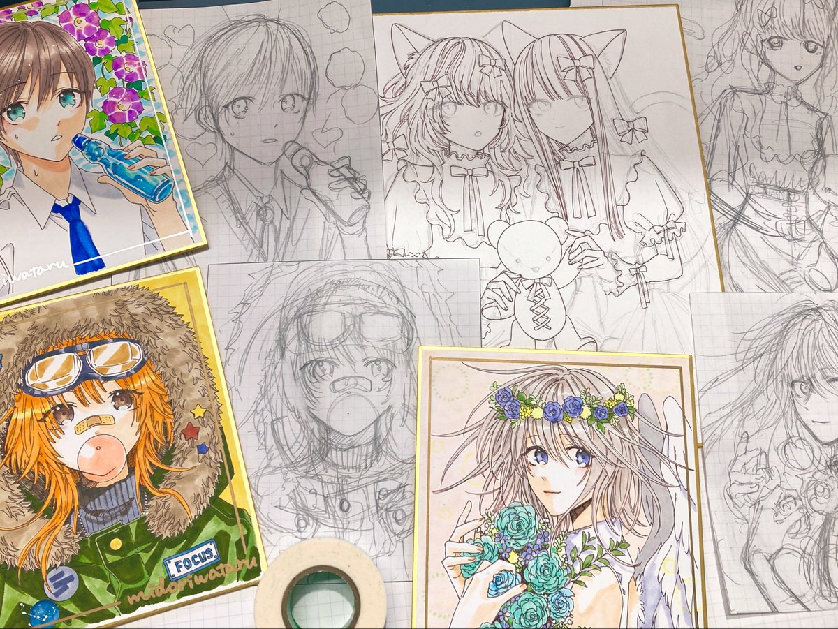 色紙には下絵も同封します✏️ 📍6/7東京ビッグサイト【ち38b