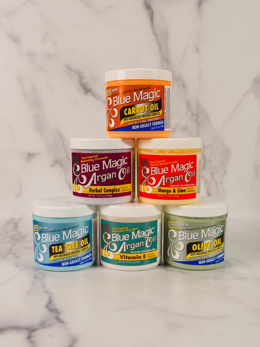 BlueMagicHair's tweet photo. Blue Magic offers 18 formula variations, so you’ll never run out of what your hair loves!

What’s your current favorite? 🤔 https://t.co/pFHPqbfLdN