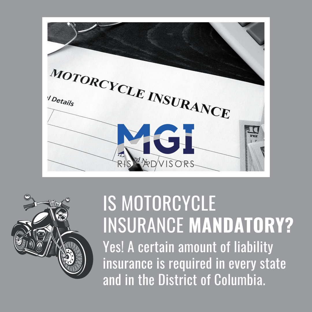 MGIRisk's tweet photo. Thinking about buying a motorcycle this year? Remember, motorcycle insurance is mandatory! #MGIRiskAdvisors #MGI

Visit our website at https://t.co/i2O2L8KKRf https://t.co/Hj70XRhd09