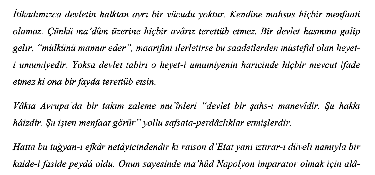 YagciAlper's tweet photo. Tercüme hatası nedeniyle biraz yanlış anlaşılarak dilimize “devlet aklı” olarak girmiş, sonra da kendi mitolojisini yaratmış olan raison d'etat kavramı hakkında Namık Kemal’in düşüncesi. Ben yalnızca aktarıyorum. https://t.co/g20ZXPyF4A