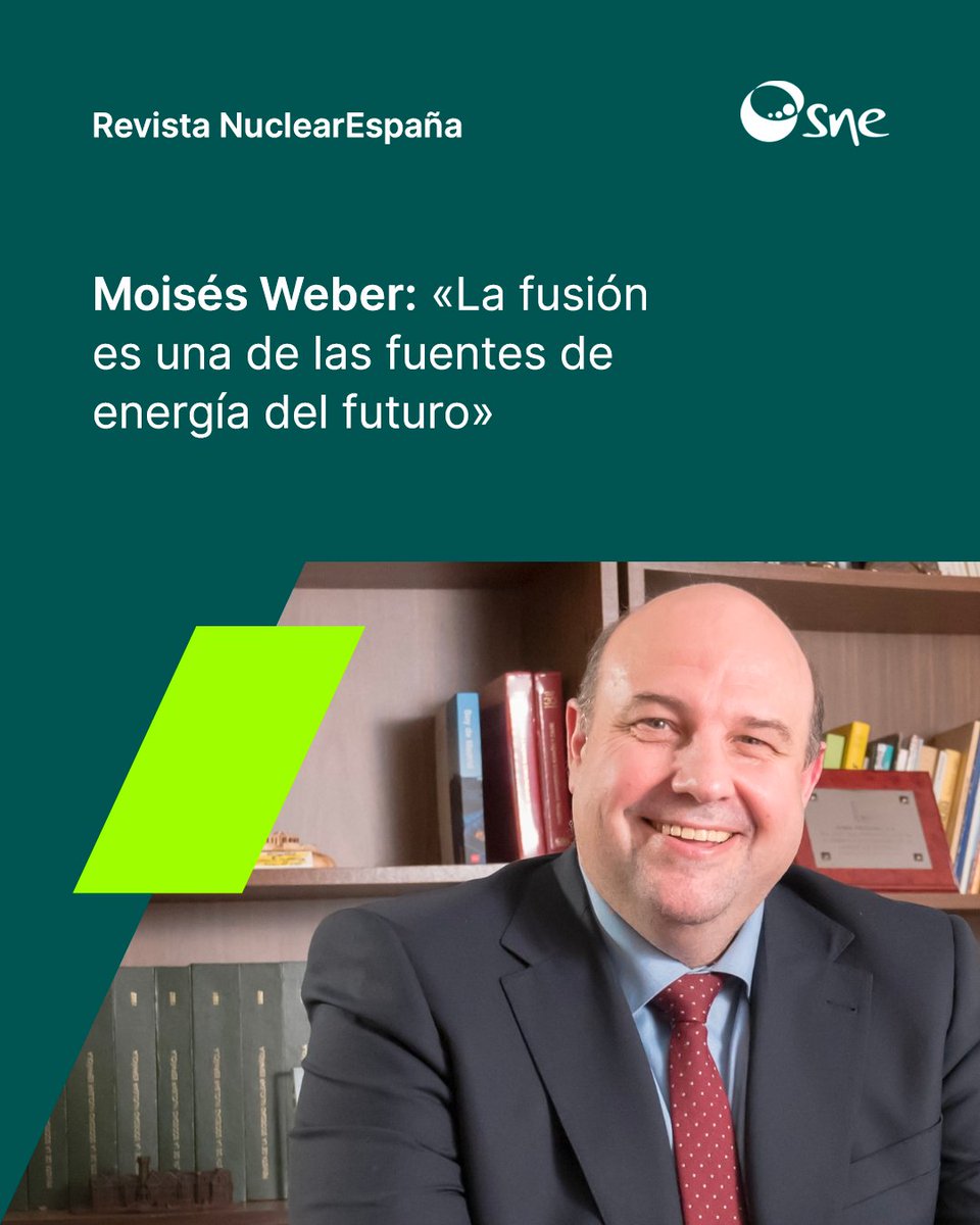 SNEu235's tweet photo. 🗞️ Nuclear España: Moisés Weber: «La fusión es una de las fuentes de energía del futuro». 🎇

🙋🏻‍♂️ En una entrevista concedida a NuclearEspaña, Moisés Weber, director del proyecto @IFMIF_DONES, repasa los avances de esta gran infraestructura científica destinada a ensayar los materiales que utilizarán los futuros reactores de fusión. Weber destaca que la fusión nuclear representa una fuente de energía limpia, segura y prácticamente inagotable, llamada a desempeñar un papel clave en el futuro energético global. 🌎

🏗️ El responsable del consorcio explica que el proyecto ya se encuentra en fase de construcción y que España ocupa una posición estratégica en el desarrollo internacional de la fusión. Entre los principales hitos alcanzados figuran la incorporación de socios internacionales, el compromiso de financiación casi completo y la adjudicación de más de 200 millones de euros en contratos, impulsando además el desarrollo científico e industrial español en tecnologías avanzadas. 🚀

Puedes leer la entrevista completa en NuclearEspaña 👉🏻 https://t.co/okeJq4Fnad

#EnergíaNuclear #CentralesNucleares #NuclearSí #SNE #NuclearEspaña #RevistaNuclear