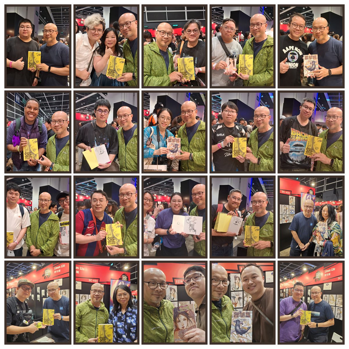 LinusLiu10's tweet photo. I drew so many characters and animals I'd never drawn before these past three days 🤣🤣.
 It was so much fun. I hope I can do it again next year. Highlights at the HK Comic Con. So much fun there.  
#linusliu #hongkongcomiccon https://t.co/MvXmoLwbvy