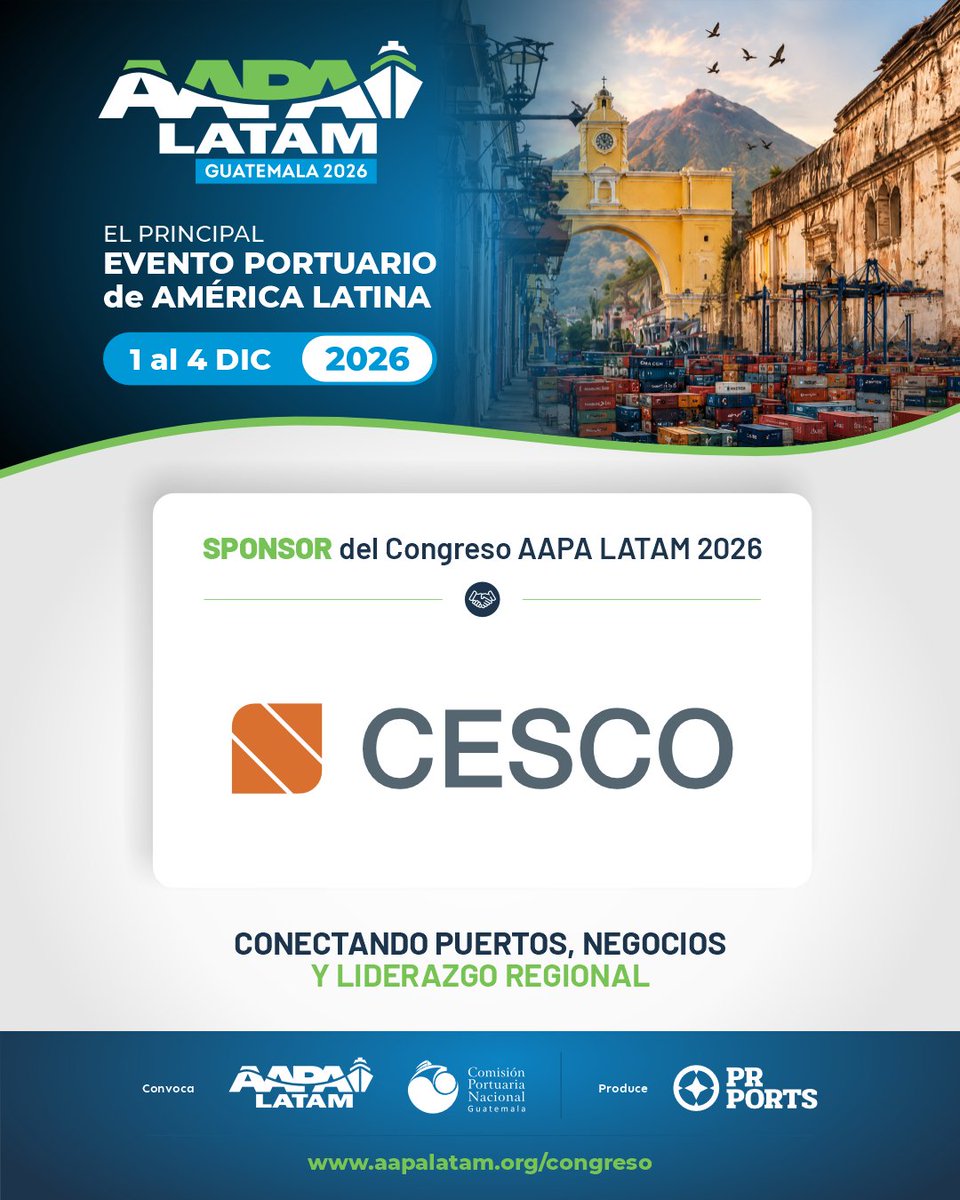AAPALATAM's tweet photo. 🚢 Se suma CESCO EPC GmbH a #AAPALATAM2026 

⚙️ Empresa alemana especializada en proyectos industriales complejos, almacenamiento y procesamiento de granos 🌾🏗️ 

¡Gracias por acompañarnos en esta nueva edición!
🔗 https://t.co/qTT0ZBDWTI https://t.co/0LLXlNkjcm