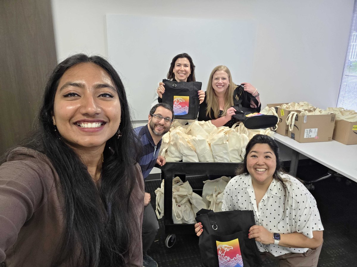 Smartsheet's tweet photo. This AANHPI Month, our team showed up to celebrate and give back to the community. From a fireside chat with members of our executive team, to packing 50 hygiene kits for API Chaya to support survivors, and even a live drawing photo booth, it was a month filled with meaning. #SmartsheetLife