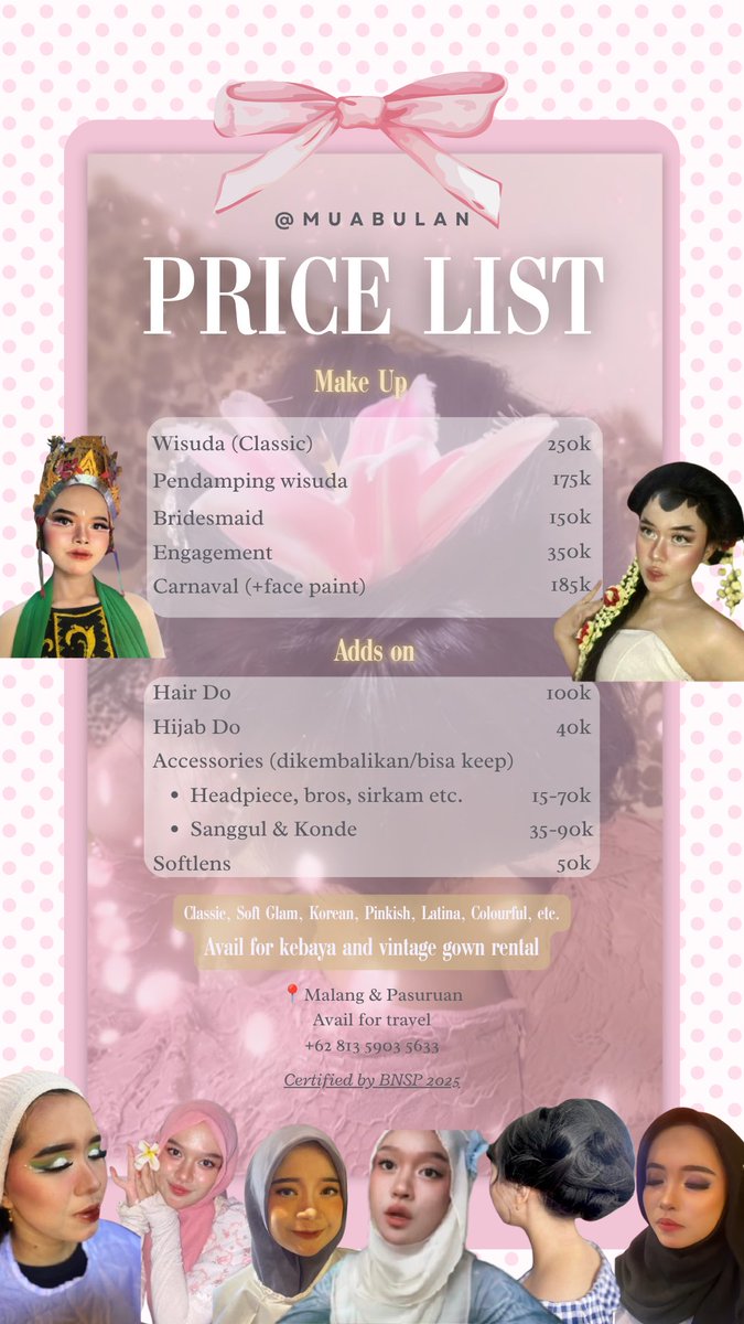 bulananwarga's tweet photo. Yuk lagi promo 250k include softlens🫶🏻 cek https://t.co/reshYSCkLf https://t.co/9tLkLykkJq MUA Make Up Artist Hair Do Hijab Do Malang Pasuruan https://t.co/mgqASLBGyz
