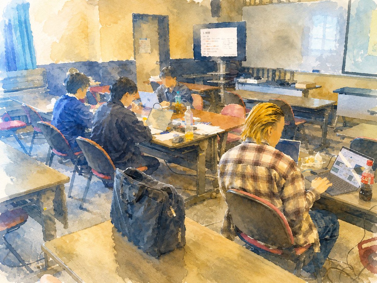 jaist_tech's tweet photo. 5月30日(土) に「第一回ゲーム開発もくもく会」を行いました！

各自でゲーム制作や実装作業を進めつつ、途中で相談や雑談もしながら作業しました🎮✨
今後も月1回、月末土曜日を目安に継続して開催していく予定です📅

#JAIST #JAISTTech #ゲーム開発 #もくもく会 https://t.co/C93frrnFhr