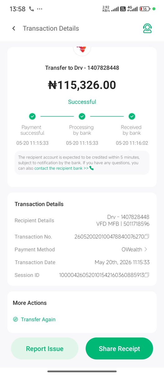 Blesseinakins's tweet photo. @OPay_NG i sent this money out on the 20th of may but the received hasn't received it tiol now... @OPay_NG https://t.co/KafLagiID5