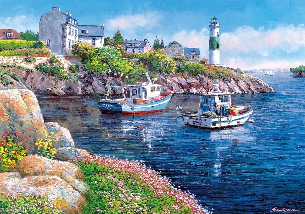 xedc0766's tweet photo. Korean-American artist Sam Park (Sung Sam Park) creates oil paintings depicting the tranquil fishing village scenery around Ocracoke Harbor and the lighthouse on the Outer Banks of North Carolina.🐠🐬🐡🐟🐋🦐🐳🦀🦑🐟🐠🦐 https://t.co/aIhP79UgR0