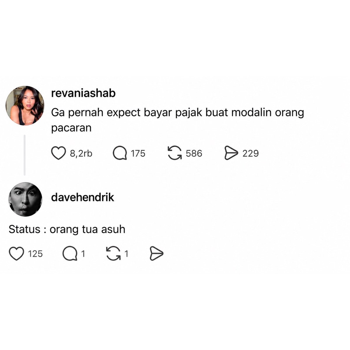 myshawti's tweet photo. Kita semua bayar pajak tiap tahun murni buat bangun jalan, eh taunya buat modalin lansia quality time di Paris sama kekasihnya 😭😭😭

Jadi orang tua asuh jalur SPT tahunan, kapan lagi bisa ongkosin elit jalan-jalan ke Eropa wok

Coba cek dompet lu, bulan ini udah siap nambahin uang saku mereka buat plisiran lagi belum?
