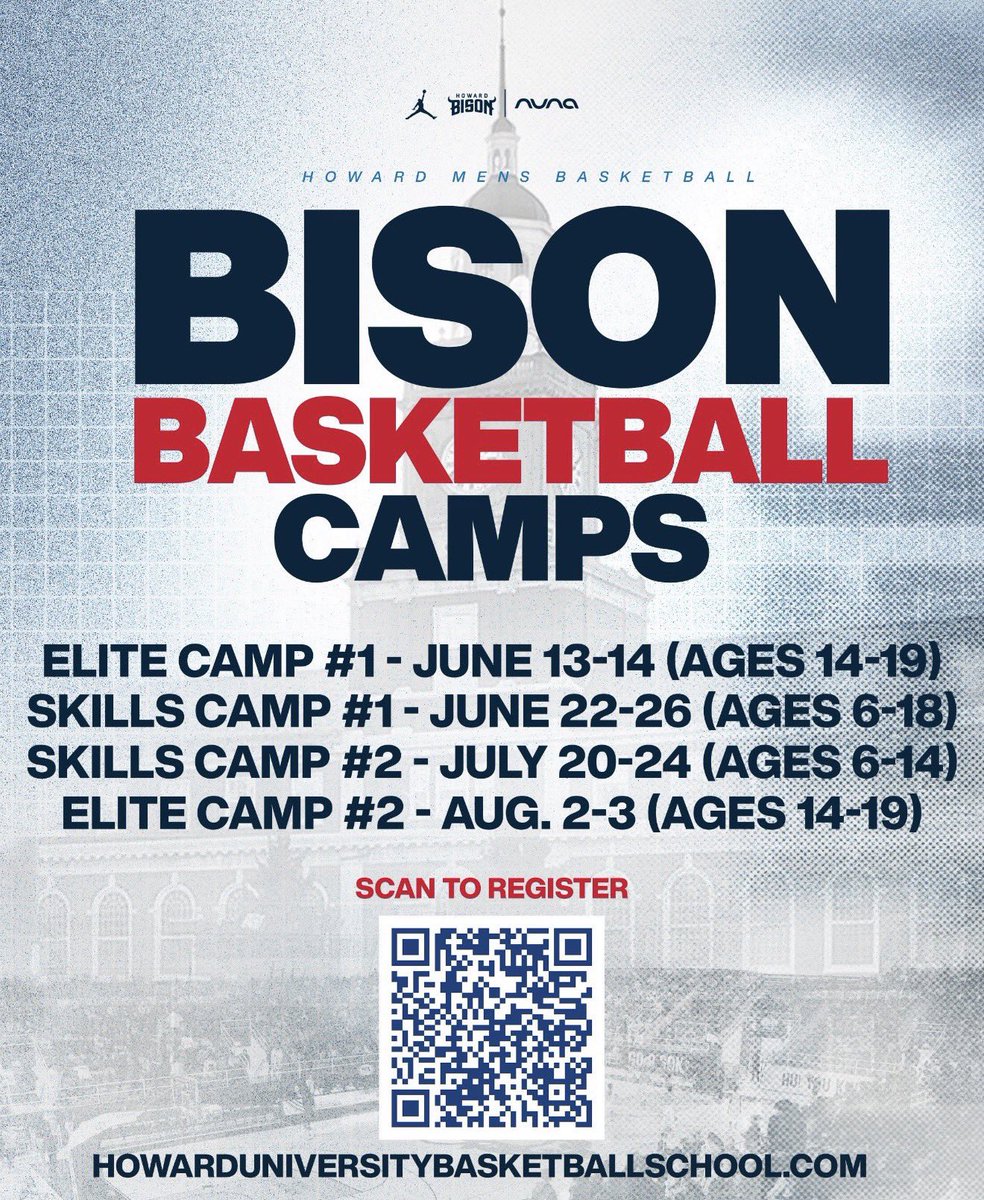 HUMensBB's tweet photo. June is here which means it is officially Camp Season at The Dream Factory!

Whether you’re looking to be recruited to play for the Bison or just want to have fun and get better, we’ve got something for everyone!

Register and details ⬇️ 

https://t.co/NCUIp8EEys https://t.co/Pyc1aiUNa5