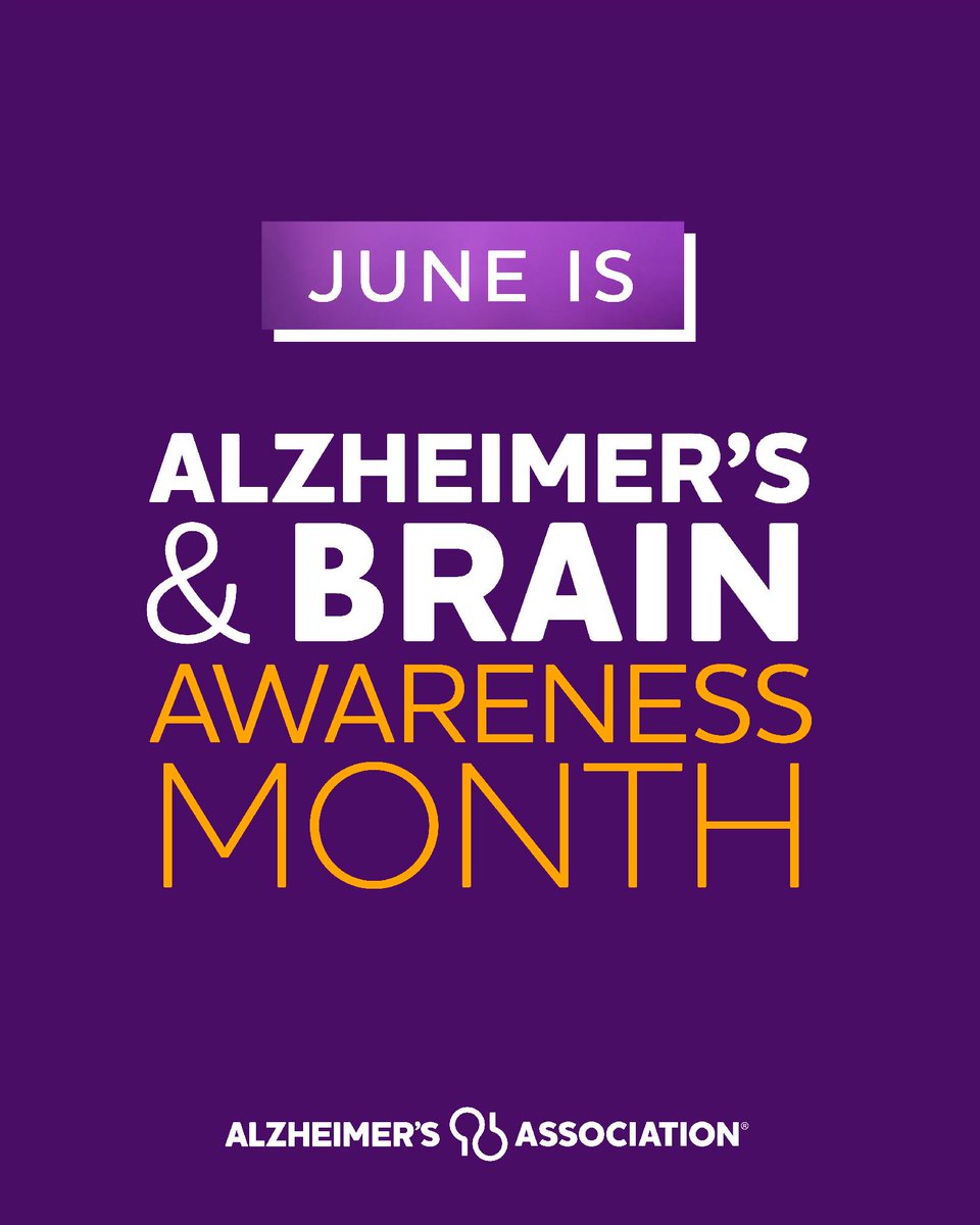alzassociation's tweet photo. Take action during Alzheimer’s &amp; Brain Awareness Month!
💜 Go purple and tell your story using #ENDALZ
🧠 Take the (re)think your brain 6-Step Challenge
🎁 Make a gift
💰 Become a fundraiser
🤝 Volunteer your time
📣 Tell Congress to act
Learn more: https://t.co/DoYmIZCxvN. https://t.co/OzZvmaCGzU