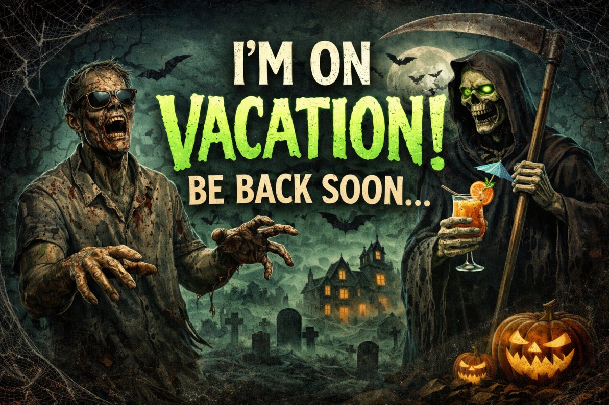 HorrifyingHist1's tweet photo. Don't worry, ghouls and gals! Horrifying History may be on vacation π»βοΈ, but we've got some spooktacular new episodes lined up to keep you shaking in your boots! #vacay #stillhaunting #dontmissout https://t.co/LAztVlbtuf