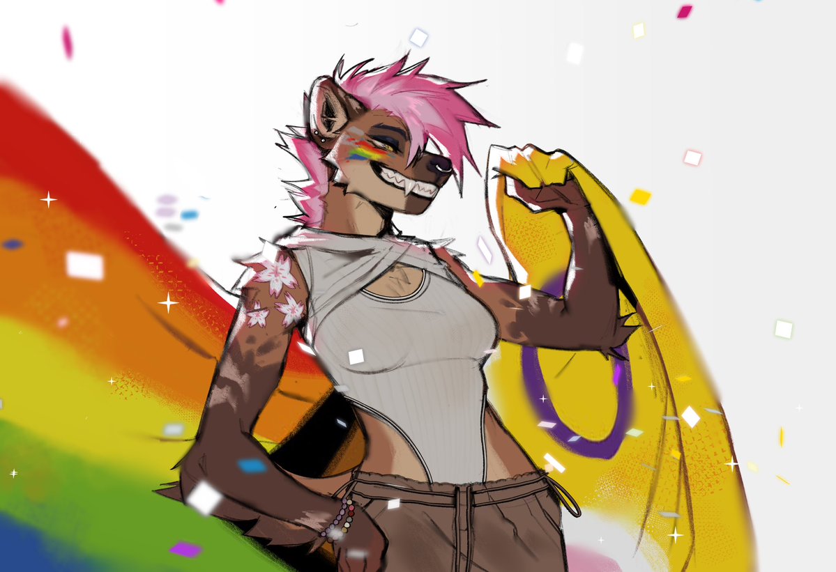 yeenbork's tweet photo. HAPPY FUCKING PRIDE 🎉🌈
🎨: @/Sansye_ https://t.co/4ew5CTQ6VB