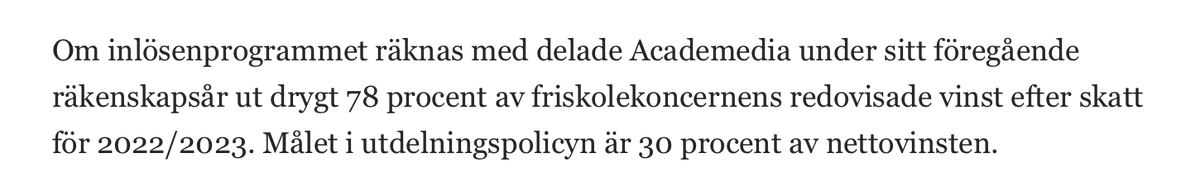 Skolinkvisition's tweet photo. 3. Och 2023/24 delades hela 78 % av vinsten ut (Privata affärer). Hur kan det vara ok att hela tiden ljuga om de här sakerna utan att bli konfronterade av granskande journalister? https://t.co/hl8u1lweAQ