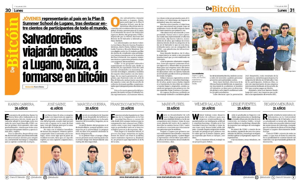 cuboplus's tweet photo. Incredible news! 🇸🇻✈️🇨🇭 

Eight talented Salvadorans from our CUBO+ program have earned scholarships to attend the prestigious Plan B Summer School in Lugano, Switzerland! 

Out of hundreds of global participants, our bright minds stood out and will represent El Salvador as they dive deeper into Bitcoin education. 

We are so proud of Karen, José, Marcelo, Francisco, Mario, Wilmer, Leslie, and Ricardo! 

Let's keep building the future. 🇸🇻🇸🇻