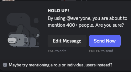 MoziVT's tweet photo. wanted to ping everyone in my server and realised that the discord mascot is taking it in the ass by mr dinosaur bruh https://t.co/CtnDltQrUG