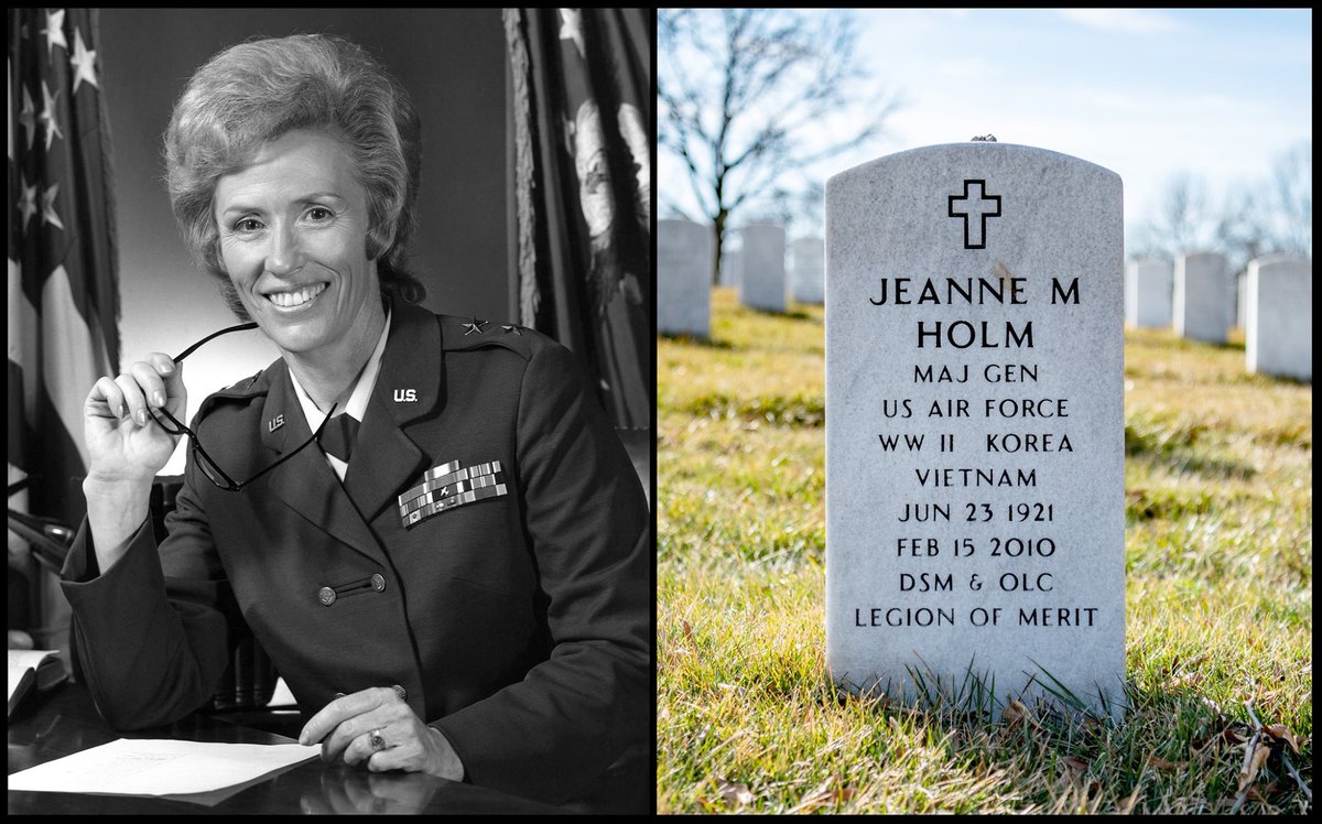 HistoryMattersX's tweet photo. 🇺🇲 Friday #1june 1973, Jeanne Marjorie #Holm became #MajorGeneral in the U.S. #AirForce.
First #female ⭐️ one-star #General of the United States @usairforce.
First #female ⭐️⭐️ two-star General in any service branch of the United States.
#Army #USA #Women #WomenHistory https://t.co/ImZr6N4uXv