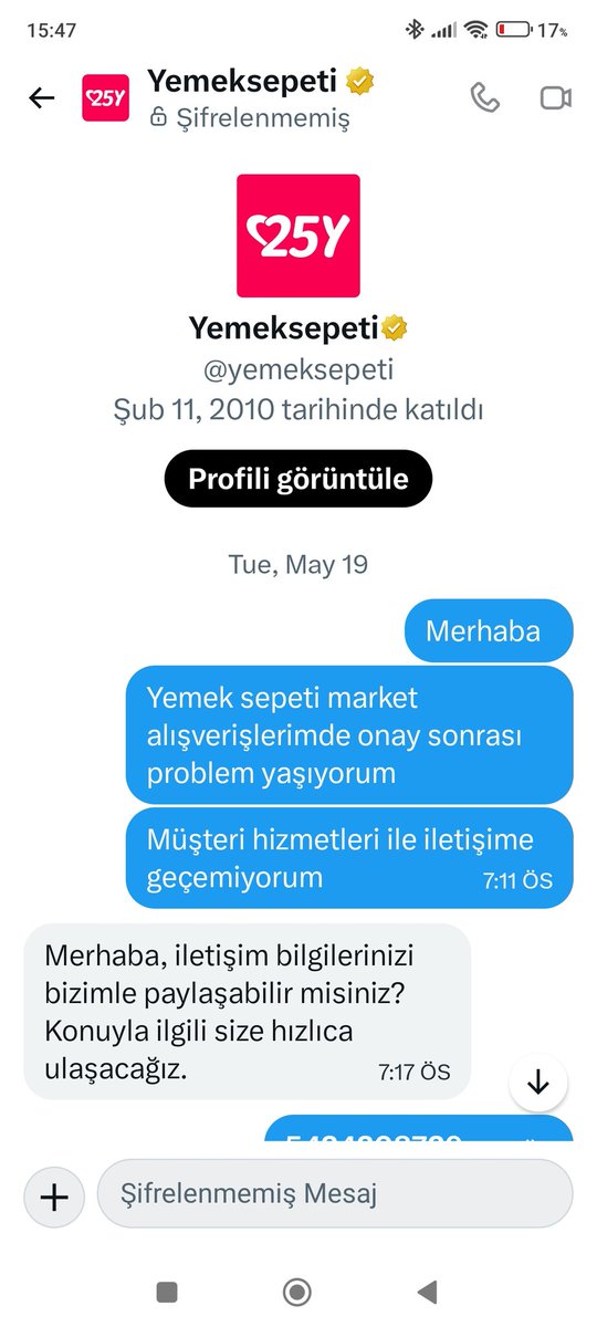 grenarmy's tweet photo. @yemeksepeti ne zaman dönüş yapmayı düşünüyorsunuz https://t.co/PYLDxKfCfu