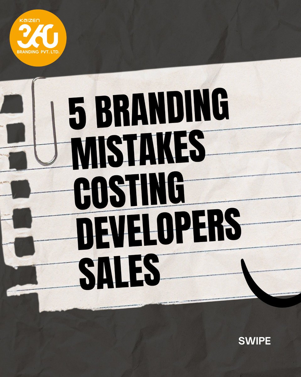 StudioKaizenLLP's tweet photo. Great project. Weak branding?

❌ Generic Names
❌ Poor Positioning
❌ Weak Brochures
❌ Inconsistent Identity
Strong branding builds trust, attracts buyers, and drives sales.
📩 DM Kaizen 360 Branding for a consultation.
#Kaizen360Branding #DeveloperMarketing #BrandStrategy https://t.co/8SWFip1rYp