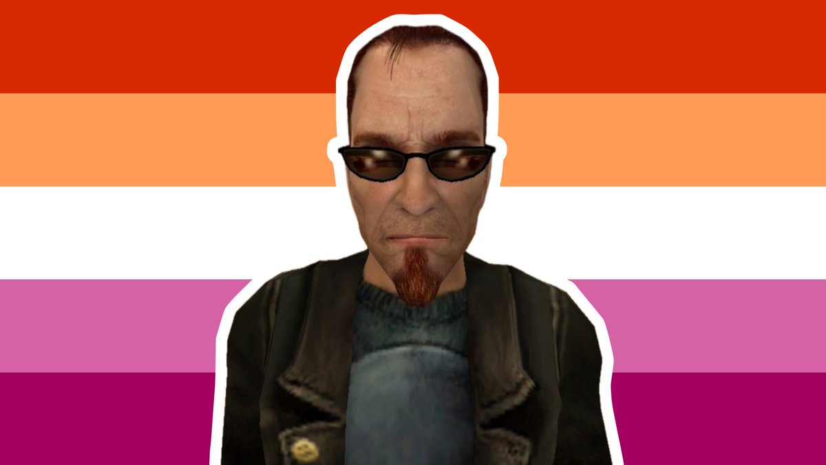 iiberryu's tweet photo. Happy pride month!!! (˵˃ ᗜ ˂˵) 
This is my headcanon of Postal Dude being a he/she butch lesbian 👀 everyone get more woke!!!! https://t.co/NqaKvE4D3r