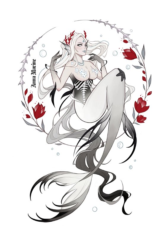anna_marine's tweet photo. Another not censored mermaid art (I was posting covered art, but X still marked them as 🔞, so I don’t care anymore and gonna post as it is) 

#mermay #mermay2026 https://t.co/CkIqROM33A