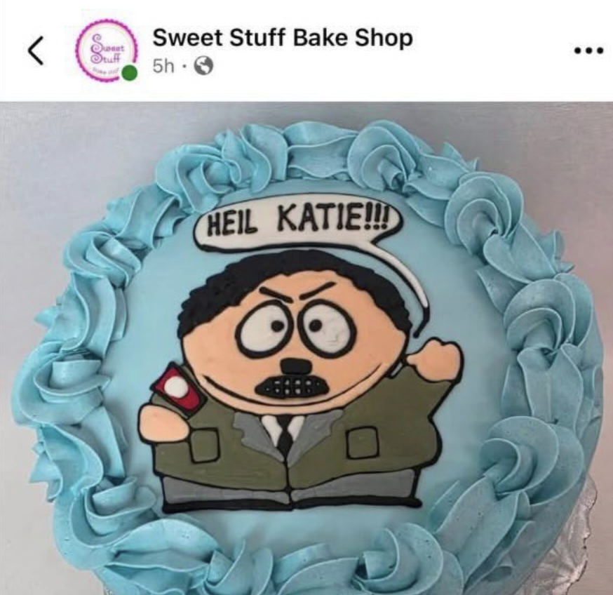 StopAntisemites's tweet photo. Not only did Sweet Stuff Bake Shop in Norton, MA agree to make a Hitler birthday cake, they thought it was a good idea to advertise it on their social media. https://t.co/VIrX54p1Vh
