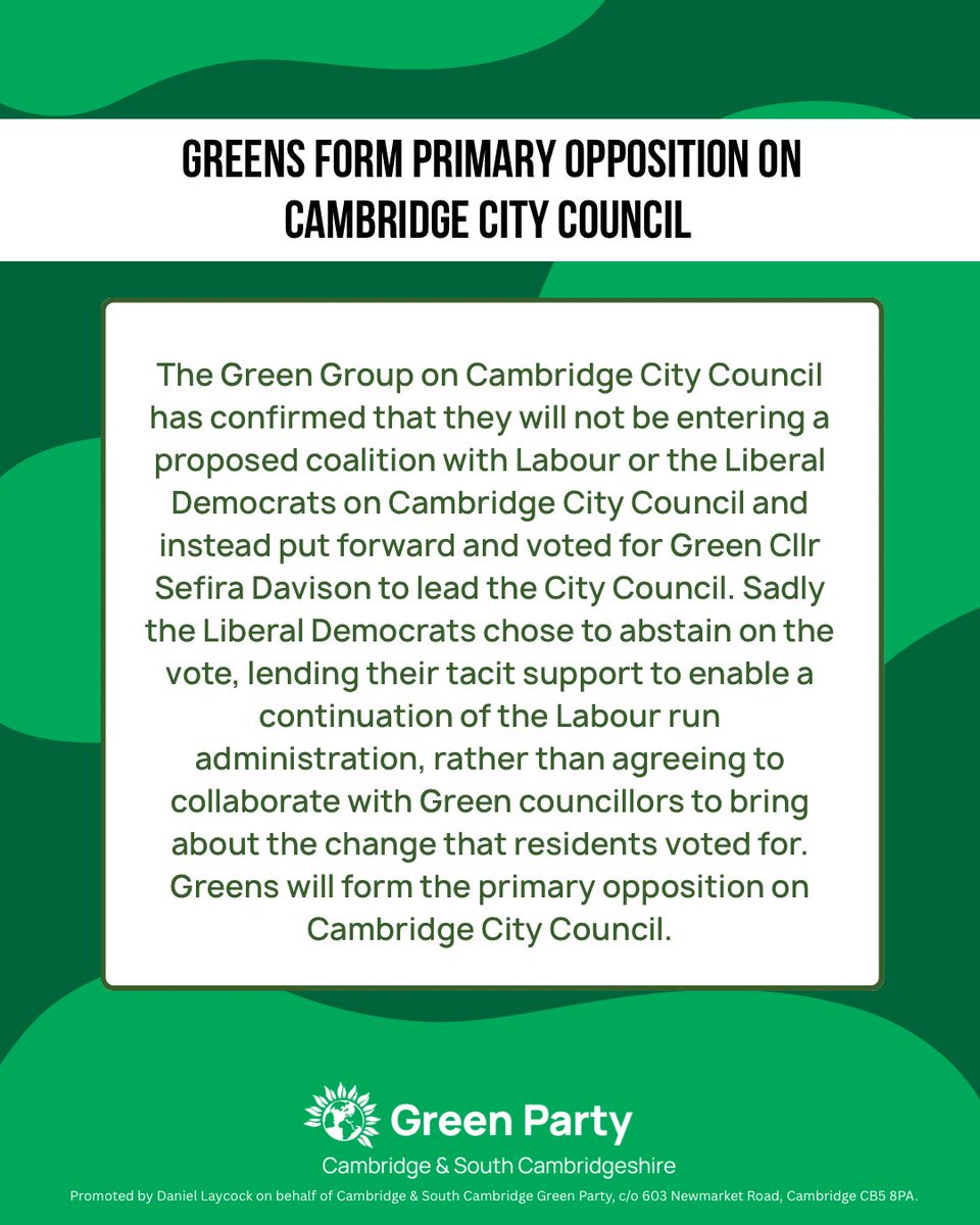 CambridgeGreens tweet picture