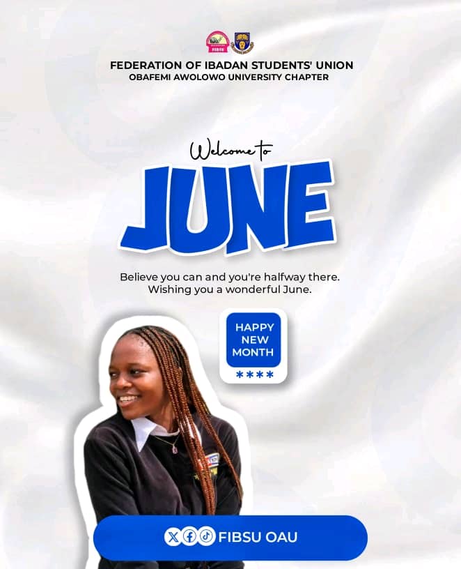 FIBSUOAU's tweet photo. OLUYOLE ‘BADAN 🎊
Happy New Month from the Federation of Ibadan Students’ Union, OAU Chapter.
As we move through this month, stay focused, keep pushing, and never give up on your goals for the year. The effort you put in today will shape your tomorrow.
@GreatIfe_SU @FibsuCouncil https://t.co/AVuL3SM611