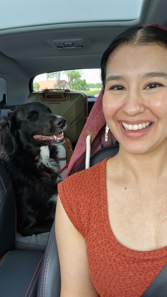 FineMissFine's tweet photo. Maya is my favorite travel buddy. She has no idea where we're going and she could not care less. She woke up from a long nap and looked this happy. She really just loves being here. I don't deserve her.🥲 https://t.co/kGZRUIxQKG