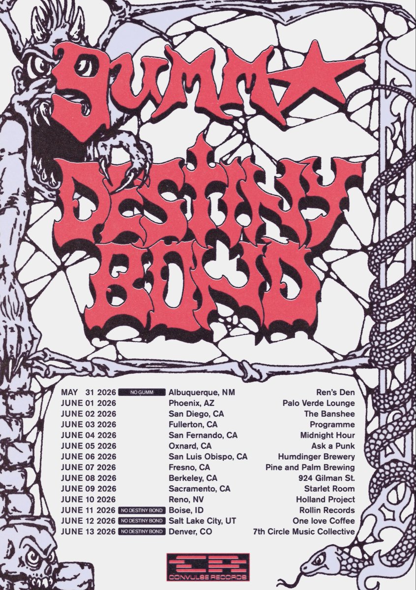 Gumm_usa's tweet photo. Tour with Destiny Bond starts tonight in Phoenix 🌵 https://t.co/Yfy5Sv1GSQ
