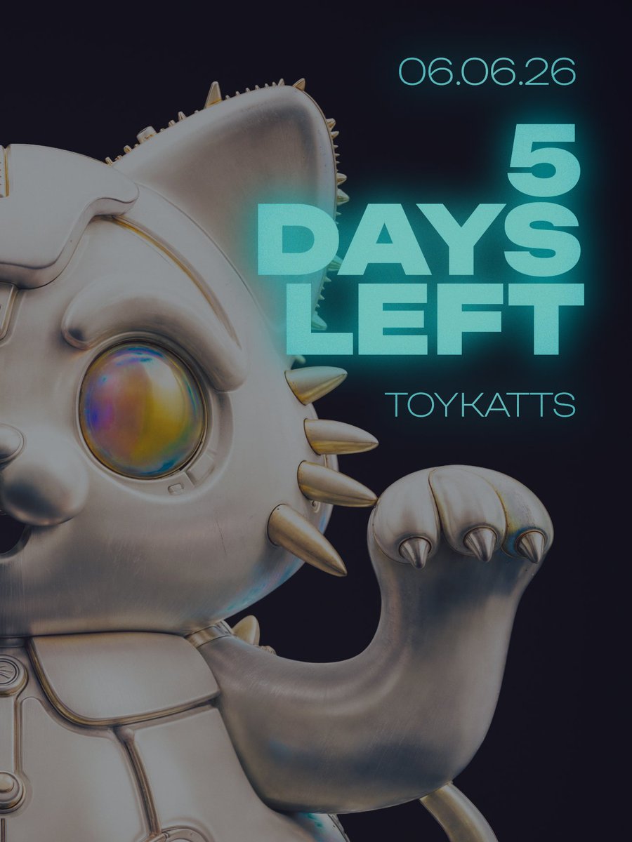 toykatts's tweet photo. Toykatts are having their first Mint!
First Collection Reveal in 5 Days. Tune in.
✦

#superrare #ninfa #transientlabs #objkt #nft #nftdrop #nftproject #artexhibition #digitalsculptures #digitalrelics #digitaltoys https://t.co/HgPdaN5y93