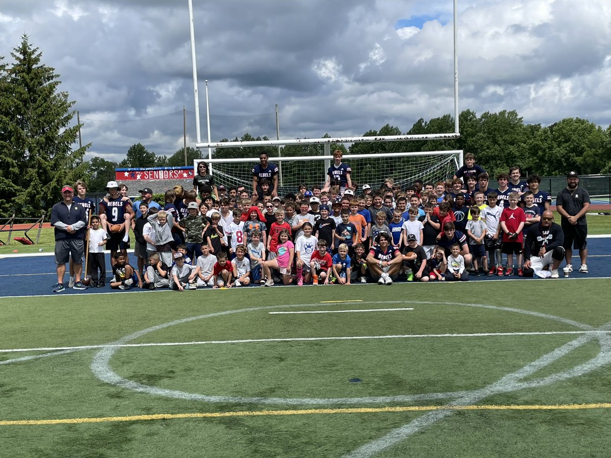NFRebelPower's tweet photo. 6th annual Rebels/Falcons 1st Down Camp 

❤️💙Rebel Football is FAMILY- NOT a business

100% FREE to attend to those eligible to play New Fairfield Falcon Football

This is US investing in the community that supports US

How is it different?
Led by current Rebel Football players

💥Designed to give back to the next generation
💥Open to all skill levels
💥Focused on fun, learning, and confidence-building 
💥A chance for young athletes to learn from the players they look up to

For six years, our student-athletes have volunteered their time to teach, mentor, and inspire future Rebels-creating an experience that goes beyond football

Sign Up Link Today!!!
https://t.co/iYI50Dfbis

Cost: FREE
Location: Rebel Turf
When: June 24-26
Wednesday June 24 -9a-11a Thursday June 25 9a-11a
Friday June 26 7p-9p