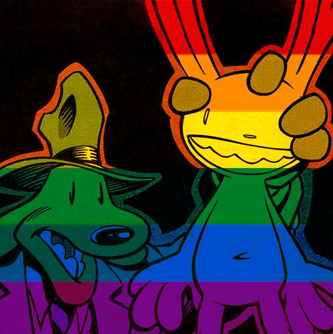 Zaptor37's tweet photo. This is their official pride month look, no one will tell me otherwise, that's how Sam &amp; Max look during every June https://t.co/gKSKAlkNtl