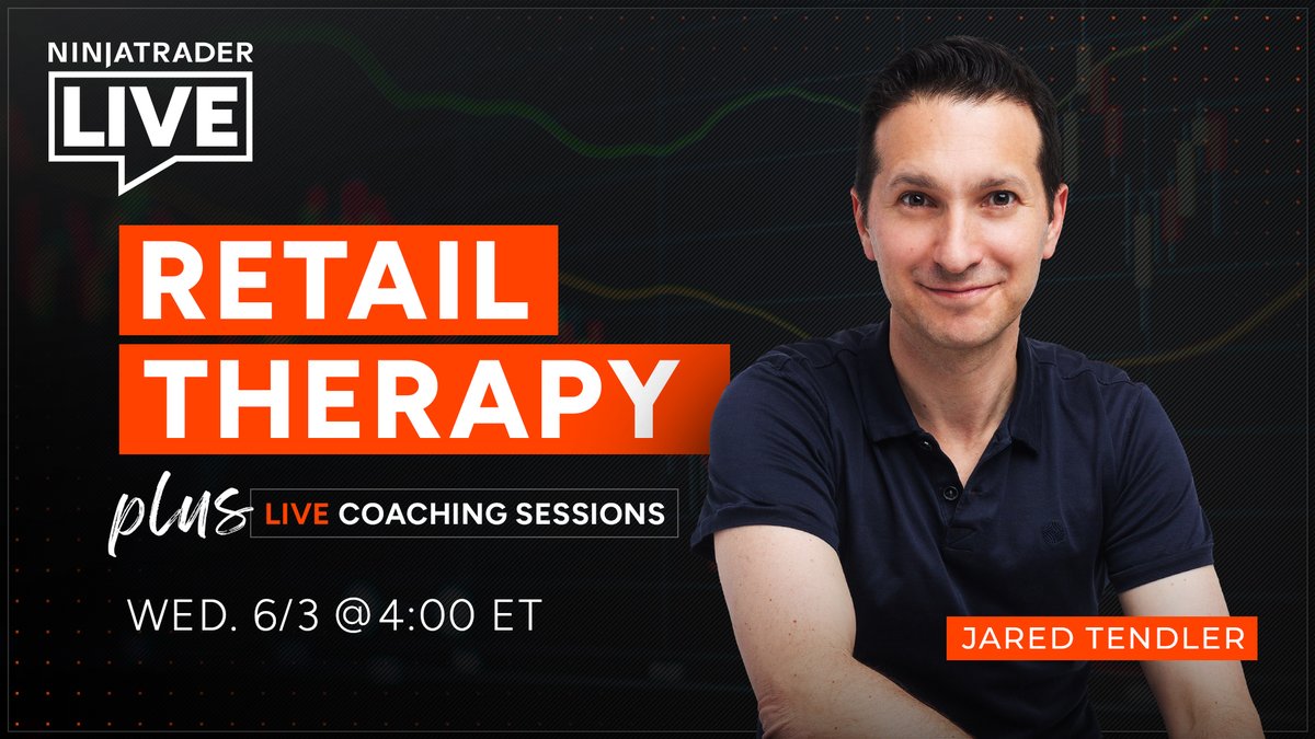 jaredtendler's tweet photo. Back again tomorrow for another episode of Retail Therapy on @NTLiveMedia at 4pm EST. Be there to watch two unscripted coaching sessions with traders trying to break through in their career...and come with questions to your mental game problems - I'll be answering them too.

https://t.co/znk5ZdwOPE