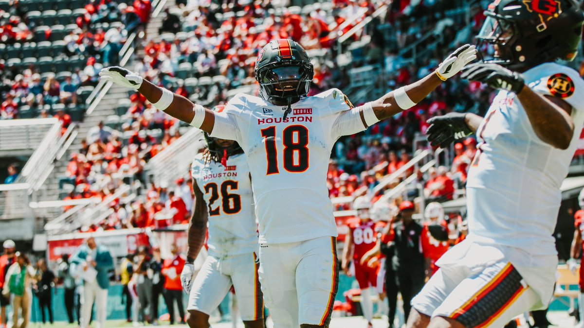 JamesLarsenPFN's tweet photo. The Miami #Dolphins are working out Houston #Gamblers safety Major Burns today, per source.

Burns was unbelievable this #UFL season, with 47 TKL, 4 INT, &amp; 4 PBU's (9 games). 

Had an outstanding 90.1 Defensive Grade via PFF. Belongs in the NFL. https://t.co/7VM7YuLgDu